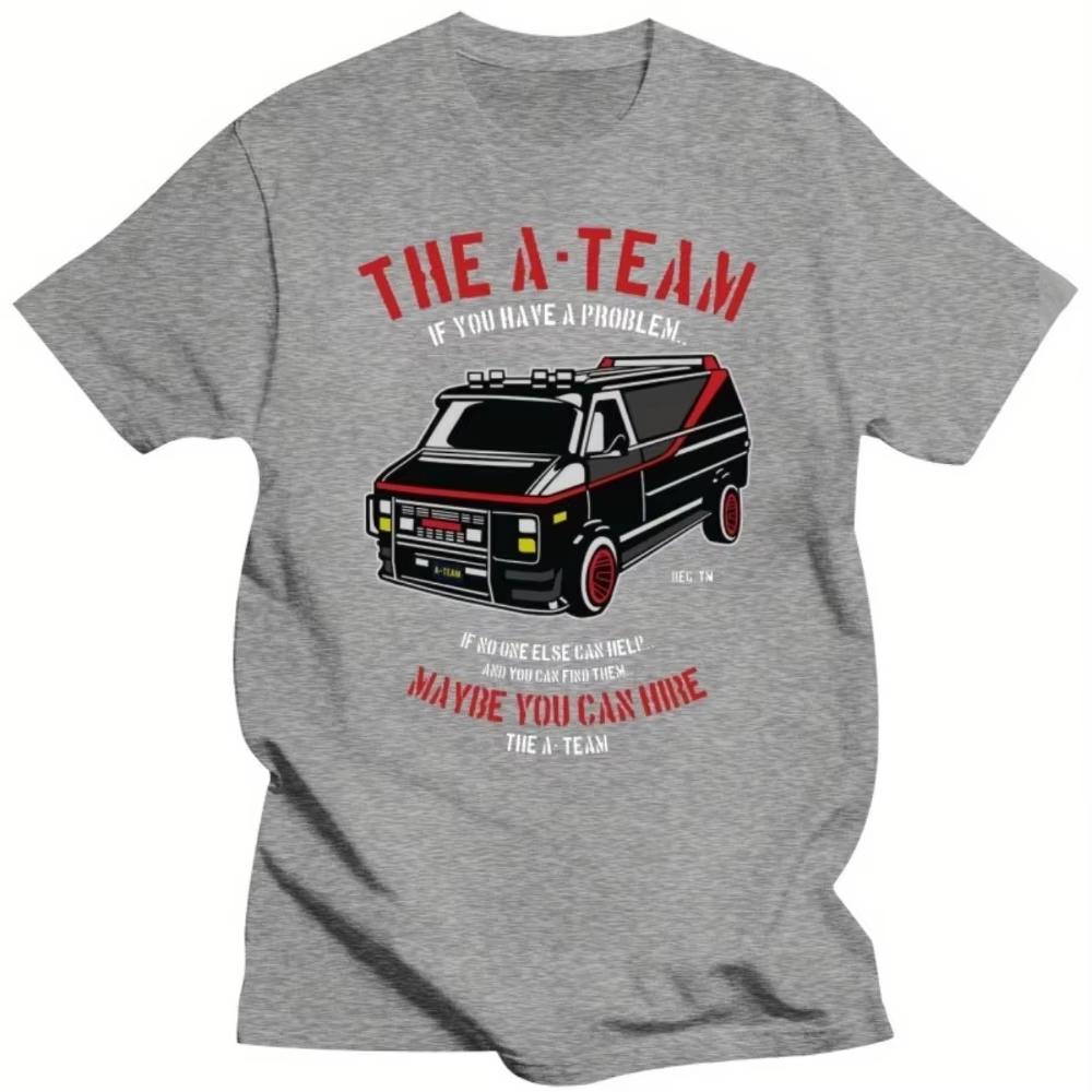 

TShirt for Larger Unisex Featuring The ATeam Van Humorous 80S TV Show Design with Mr T Perfect for Summer 4XL