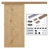 Complete Wooden Sliding Door Kit Hardware Pocket Door System for Door Thickness 35-45 mm Max. Load 75 kg Rail Rollers Screws 200 x 3.05 cm Brown
