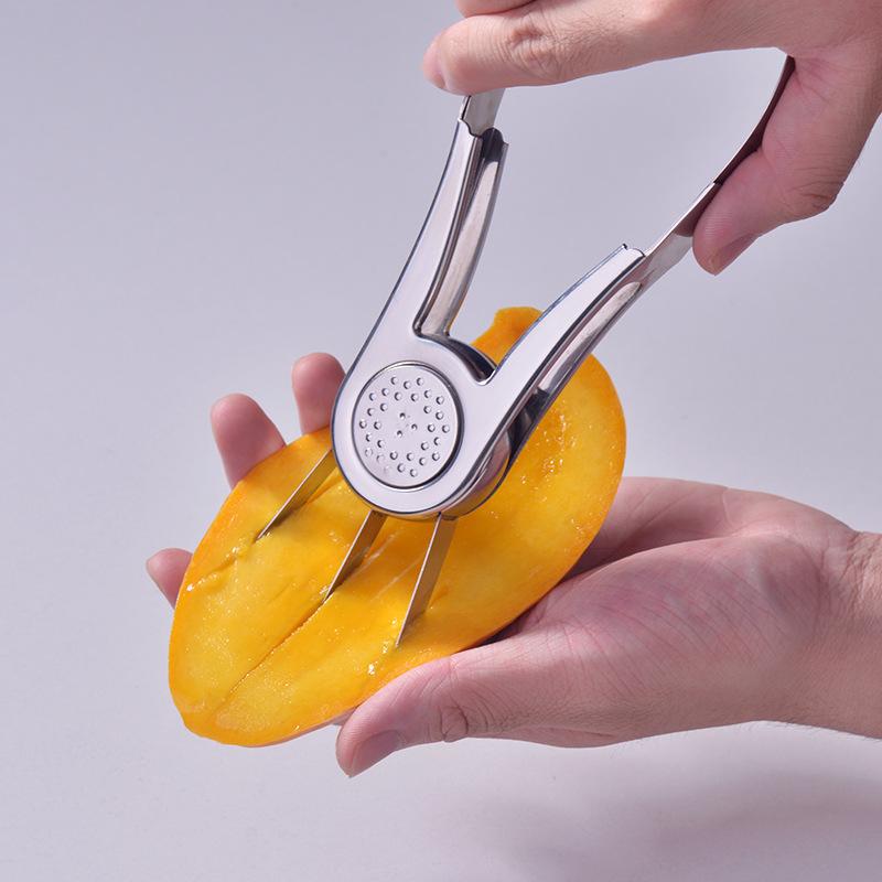1 Mango Peeler, Mango Splitter, Fruit Peeler, Slicer, Mango Cutting, Fruit Peeling Tool, Coreless and Diced Kitchen Supplies