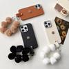 For IPhone17promax Phone Case Plush Hand Cord Camellia for Apple 16plus Silicone Protective Case