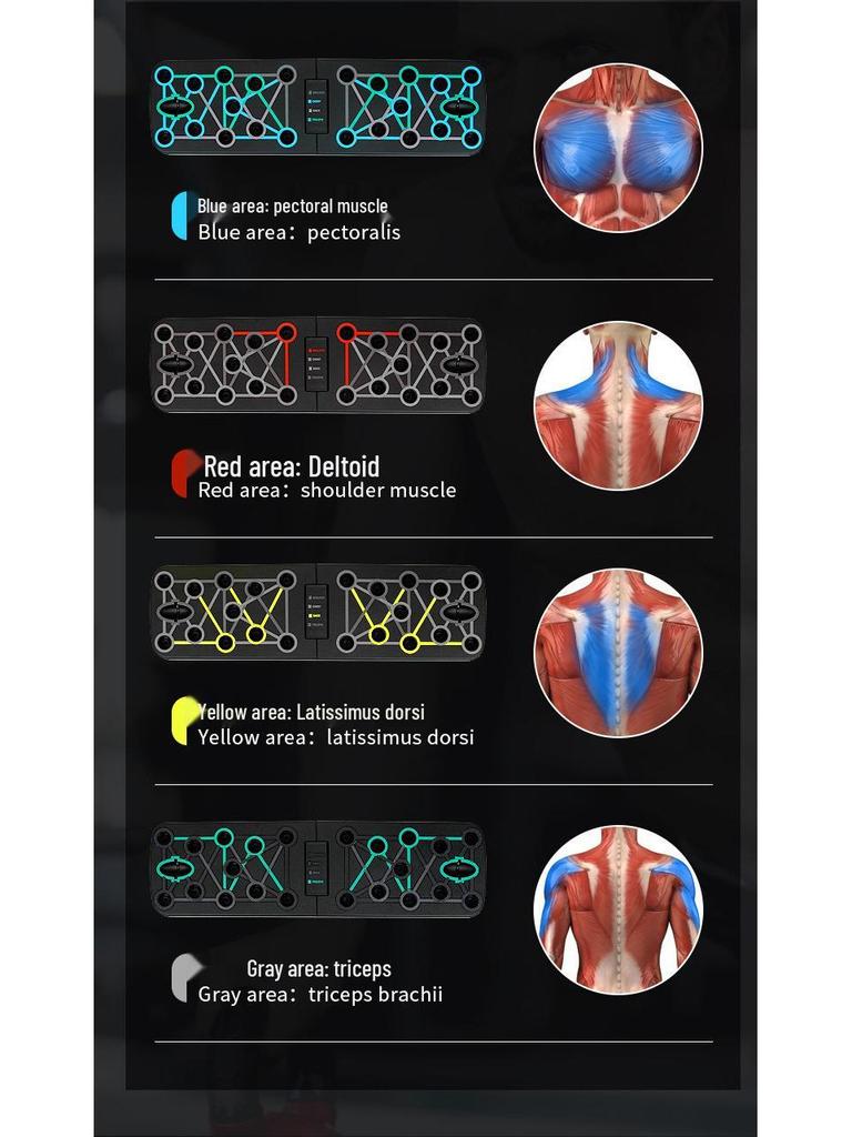 Foldable Push-Up Board: Multifunctional Home Chest Training Aid & Fitness Equipment