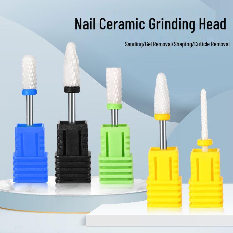 

Ceramic Nail Art Tools Set: Grinding Needle & Head for Pre-Treatment
