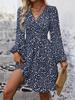 2025 Autumn/Winter Europe & America Oblique Neck Lantern Sleeve Pleated Waist Retro Dress