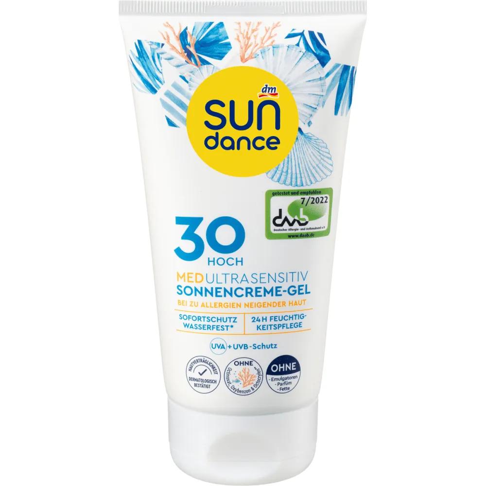 DM Sundance Sensitive Sun Cream Gel LSF 30 150ml