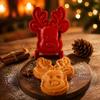 Festive Pastry Molds Christmas Hand Press Pie Mold, Plastic Dough Baking Gifts for Enthusiasts Neatly Cut Cookie Cutters DIY Holiday Treats