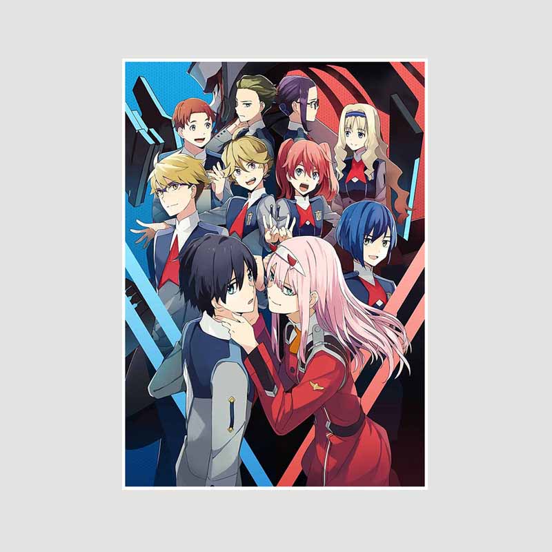 

Белая книга Аниме Плакаты Художественная живопись Классика Аниме Darling in The Franxx Плакат Домашний декор Фреска Гостиная Украшения Принты Картины Подарки 30x21cm