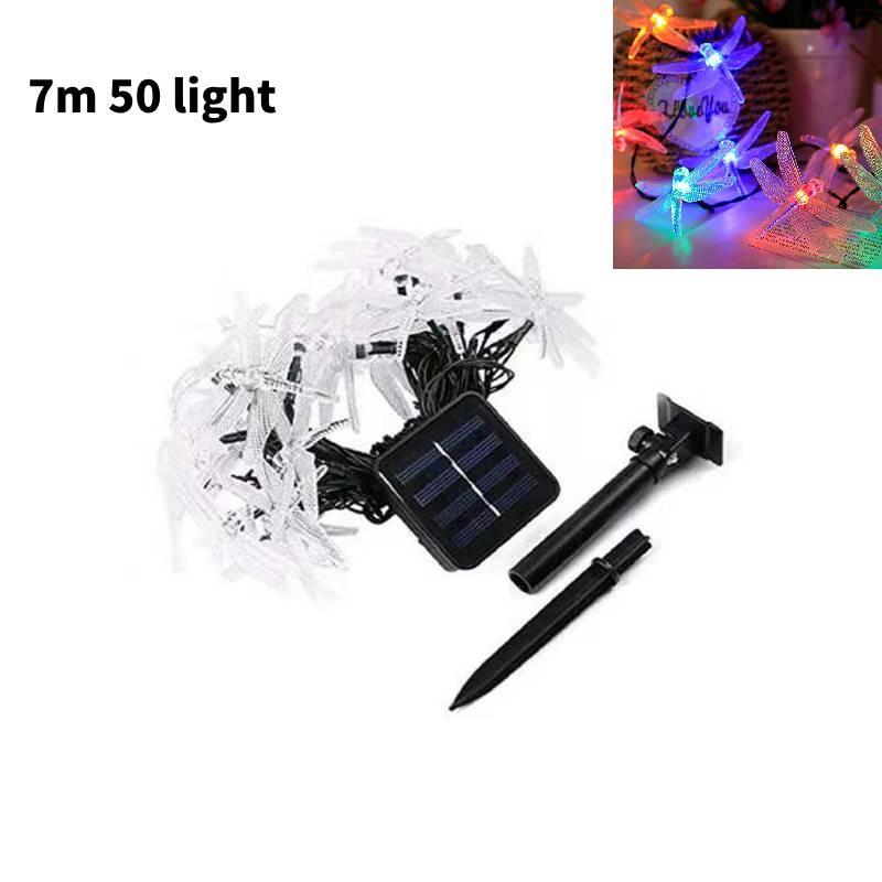 Stunning 20 Led Solar Powered Dragonfly And Butterfly String Lights For Garden Decor