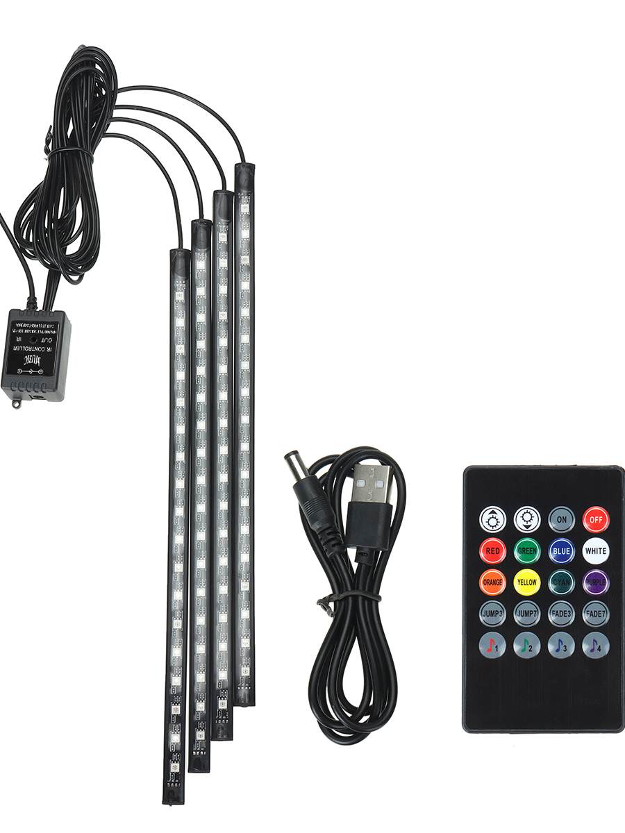 

2 В 72 светодиодных полосок для салона автомобиля, аксессуары, подсветка, дистанционное управление музыкой через приложение, автоматические декоративные лампы RGB