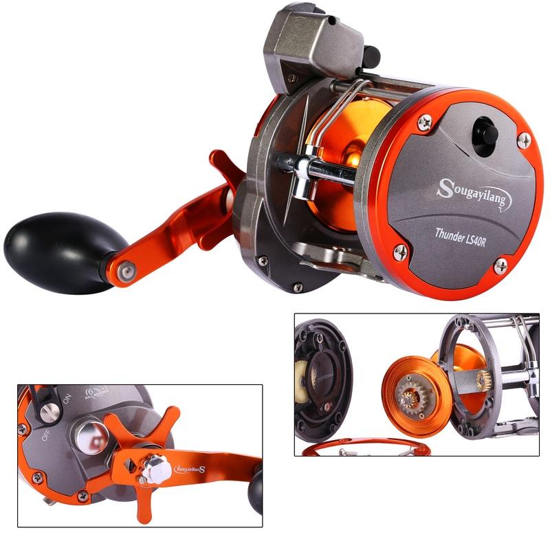 Sougayilang Fishing Reels Round Baitcasting Reel 6+1BB Conventional Reel