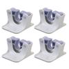 Set of 4 Mop Broom Holder Adhesive Wall for Mops Space Saving Mops Handle Hanger Cleaning Tool Shelf