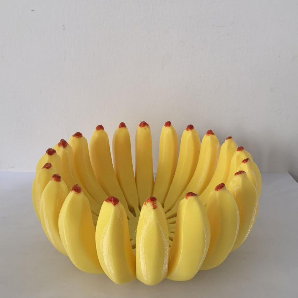 Banana Shaped Storage Tray Fruit Bowl Unique Design Decorative Organizer for Kitchen Table Living Room or Office Use