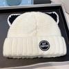 Nieuwe Vrouwen Hoed Winter Beanie  Warm Cartoon Kat Oor Bescherming Gebreide Cap Hoeden Voor Meisjes Vrouwen Motorkap Femme