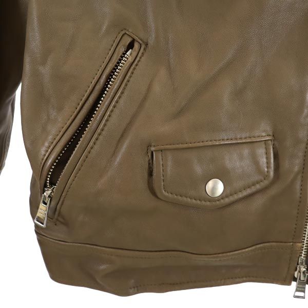 PUBLIC TOKYO Made In Japan Sheepskin Riders Jacket 1 Brown Sheep Leather Women Used