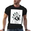 Black and Teal Abstract Handprint TShirt Cool Feeling Summer Tee Shirt