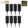 1-8PCS Outdoor Solar Lights Waterproof LED Hollow Pattern Garden Lamp Auto Sensor Pathway Lighting for Yard Patio Decoration