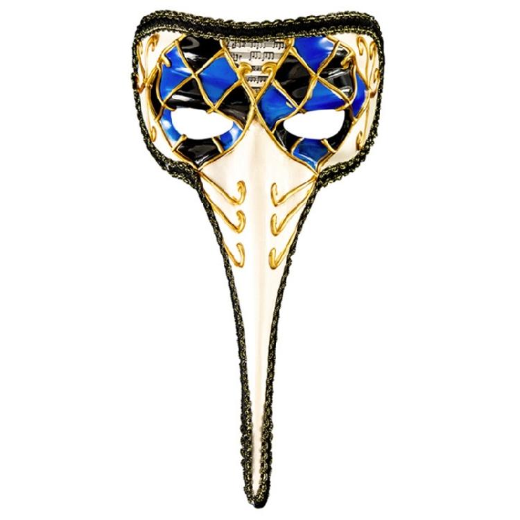 

Long Nose Masquerade Mask Unisex Mask Halloween Eyemask Half Face Mask Masquerade Costume Accsessory for Women Men синій