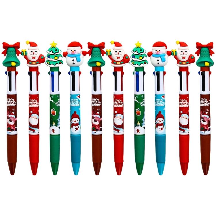 

10Pcs Multicolor Pen for Student Color Coding Writing Noting Drawing, 4 Color-in-1 Ballpoint Pen for Office School 1
