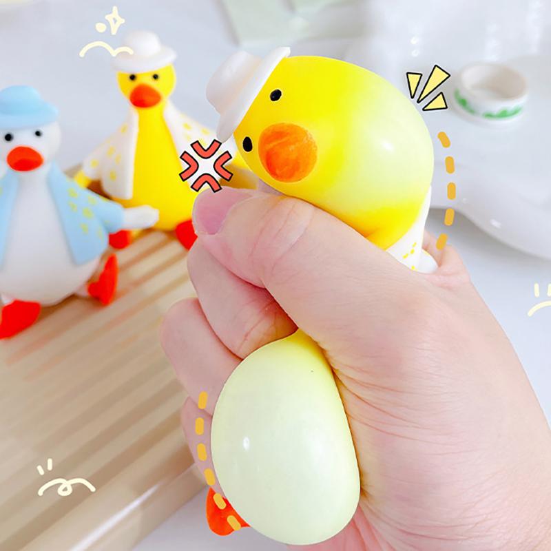 Duck Shape Slow Rising Squeeze Toy Cartoon Animal Slow Rebound Toy Anti-Stress Rebound Ball Stress Relief Toy Birthday Gift