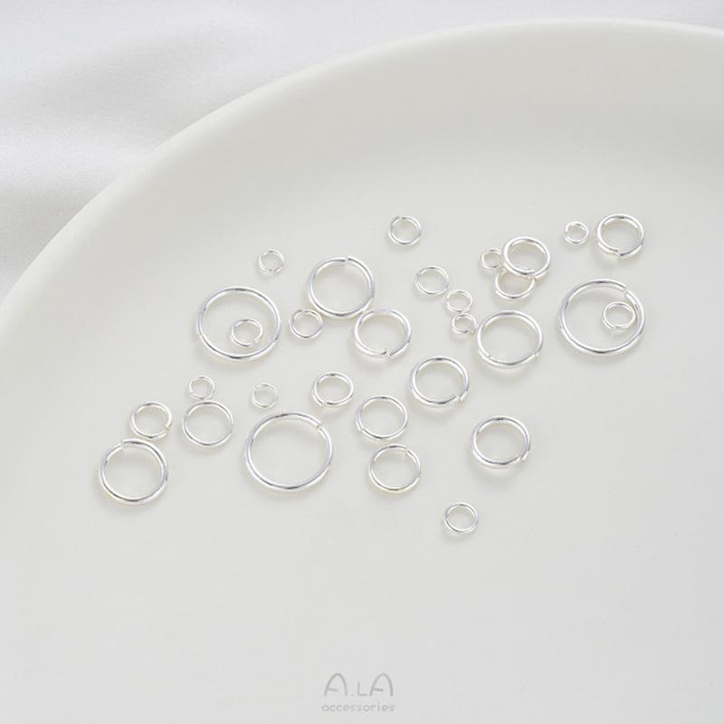 Durable Copper-Plated 925 Silver Open Jump Ring for DIY Bracelets & Earrings
