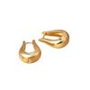 Elegant Minimalist U-Shaped Hoop Earrings - Sleek Design for Women