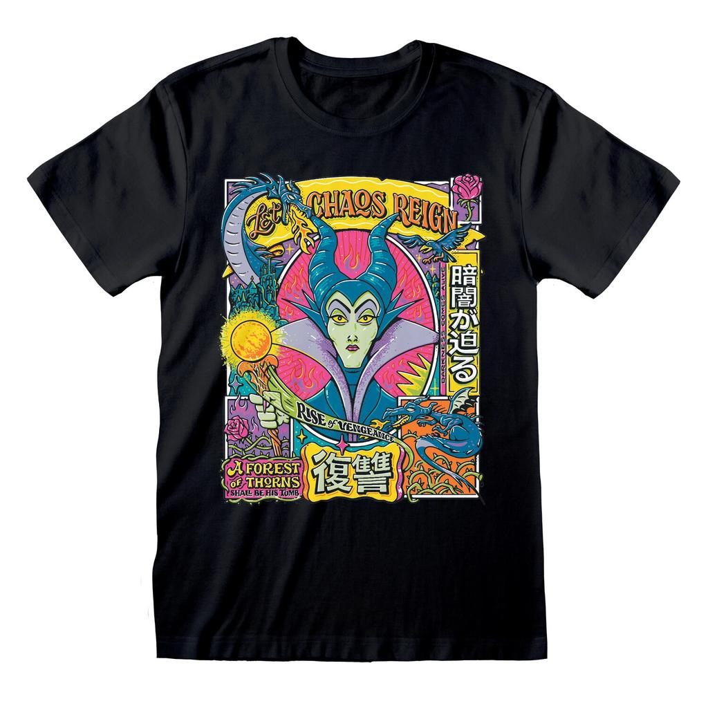 Disney Villains Let Chaos Reign Official Merchandise 100% Cotton T-shirt Mens Tees Top M/L/XL NEW-