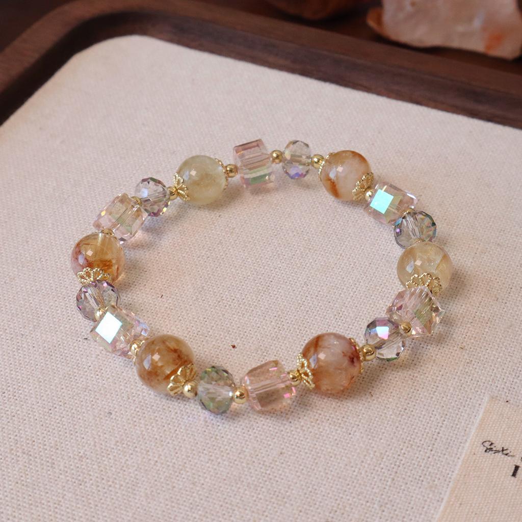 Natural crystal bracelet strawberry crystal bracelet Bangles Women Fashion Jewelry accessories Gift