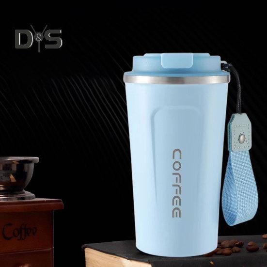 510ML Travel Coffee Mug Spill Proof with Seal Lid Insulated Eco-friendly Easy One-handed Drinking Stainless Steel Cup
