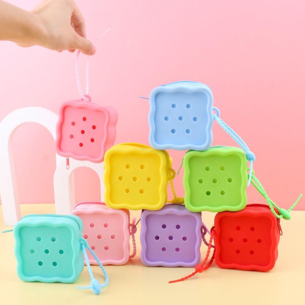Soft Silicone Wallet Zipper Coin Purses Card Holder Money Bag Women Girls Change Pouch Travel Storage Bag Organizer Earphone Bag