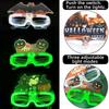 LED Halloween Luminous Glasses Pumpkin Fluorescent Glasses Funny Party Glowing Glass  Toy