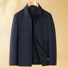 Men's Lapel Jacket for Middle-aged and Elderly Dads, Thin Spring/Autumn Administrative Style