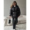 2025 Winter New Women's Drawstring Slim Fit Cotton Coat with Hood Zipper Warm Comfortable Outerwear for Europe and America