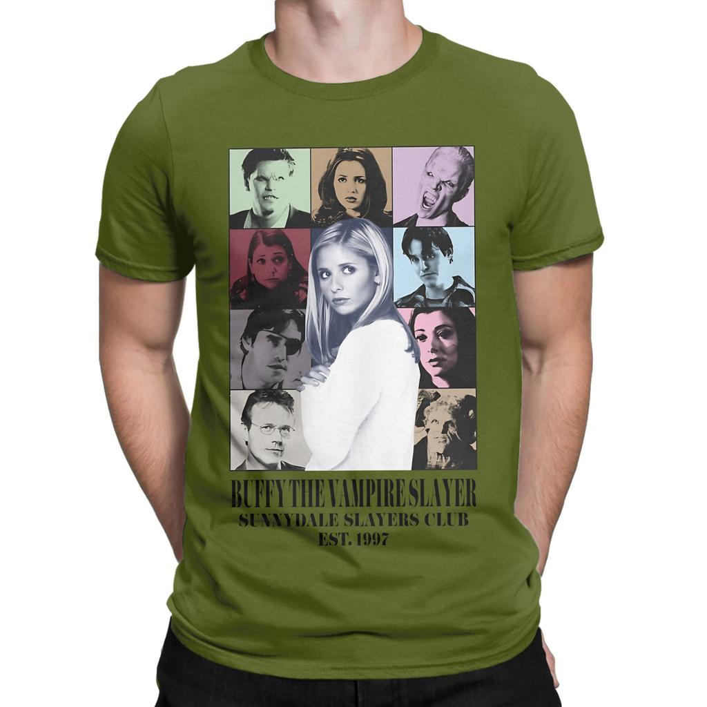 bBUFFY THE VAMPIRE SLAYER THE ERAS TOUR Funny 100 Cotton TShirt Buffy The Vampire Slayer Band Tops Tees For Unisex