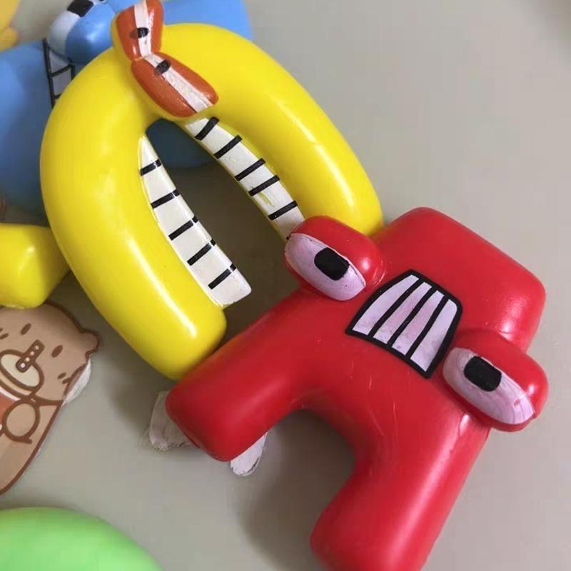 Cartoon Letter Monster Toy Figure PVC Material Interactive Educational Doll for Parent Child Play Legend of the Alphabet Toys