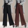 High-End Woolen Wide-Leg Pants Women'S Autumn And Winter High-Waisted Deep-Crotch Loose Wool Pants Drape And Thin Casual Trousers