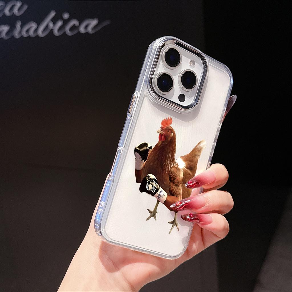 Phone Case for iPhone 17 17E 16 16E 15 14 13 12 11 Air Pro Max Plus Funny Chicken Meme Anti-Scratch Slim Fit Protective Cover