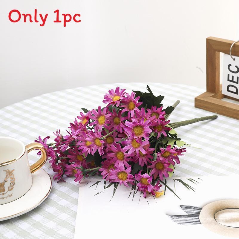 Artificial Silk Chrysanthemum Bouquet For Wedding Decor Home Office Styling