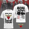 Bon Jovi Forever Tour 2026 100Cotton Unisex Shirt 2026 Summer ONeck Unisexs Y2k Rock Band Graphic Short Sleeve Tshirt Fan Gift