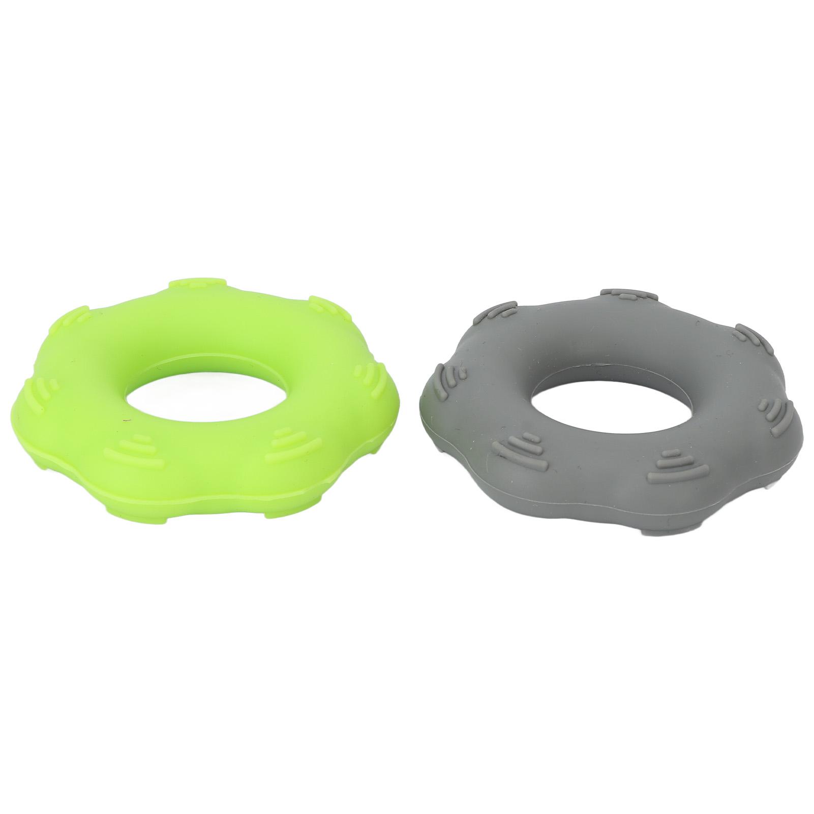 2 шт. Силиконовый кистевой эспандер 40 фунтов Зеленый Кольцо-эспандер 40 фунтов Серый Кольцо для укрепления силы для тренировки мышц Массаж