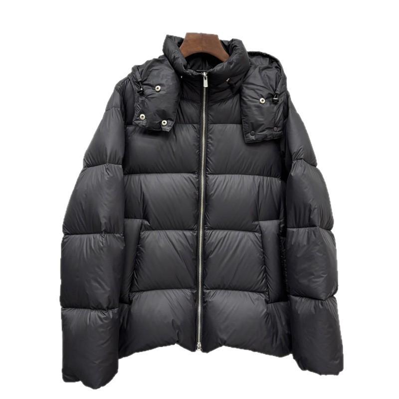 Winter new puffs fluffy white duck down short thickened hooded A-shaped cape down jacket women's coat