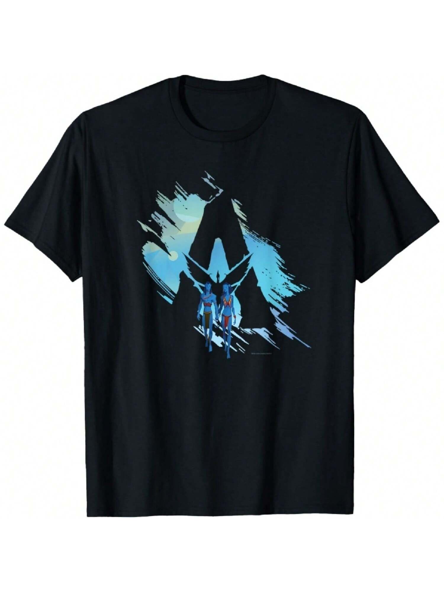 AThe Way Of Water Jake And Neytiri A Logo Illustrated T-Shirt S разноцветный