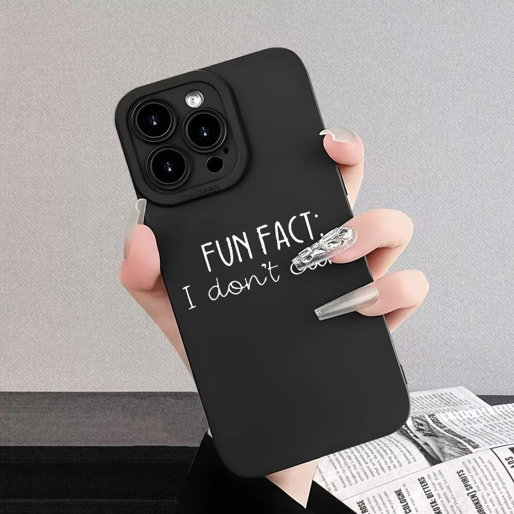 Sarcastic Text Minimalist Design Soft Silicone Phone Case For iPhone 17 16 15 14 13 12 11 Pro Max XS X XR 15 Plus 16E Air Cover