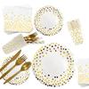 7" and 9" Polka Dot Hot Stamped Disposable Paper Plates - Party Set