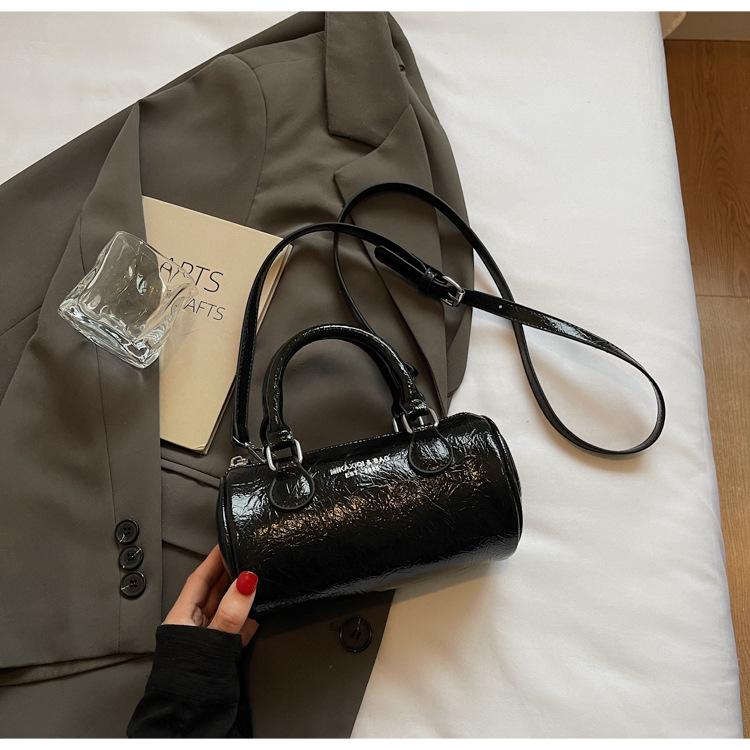 Popular Retro Small Bag Women's 2025 New Spring and Summer Versatile Messenger Bag Handbag Cylinder Bag