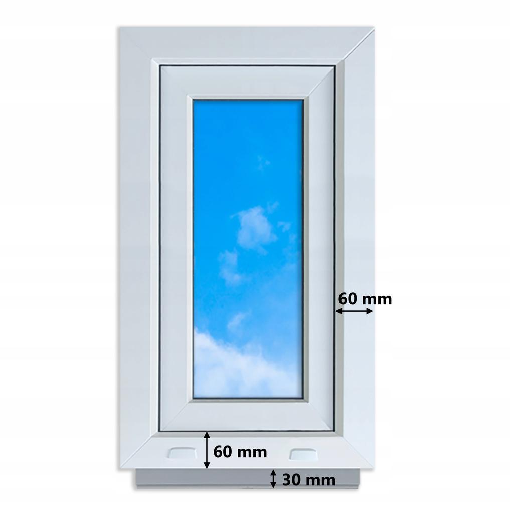 Fenster PVC Weiß 40x70 Rechts Neu 400x700 mm Dreh-Kipp Zweifachverglasung