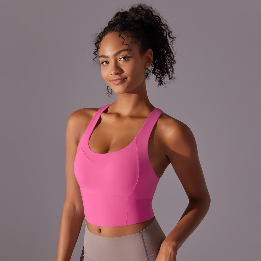 Naked Sports Bra Gathers Sexy Seamless One-piece Cup, Beautiful Back Yoga Bra, Running And Fitness Vest For Women