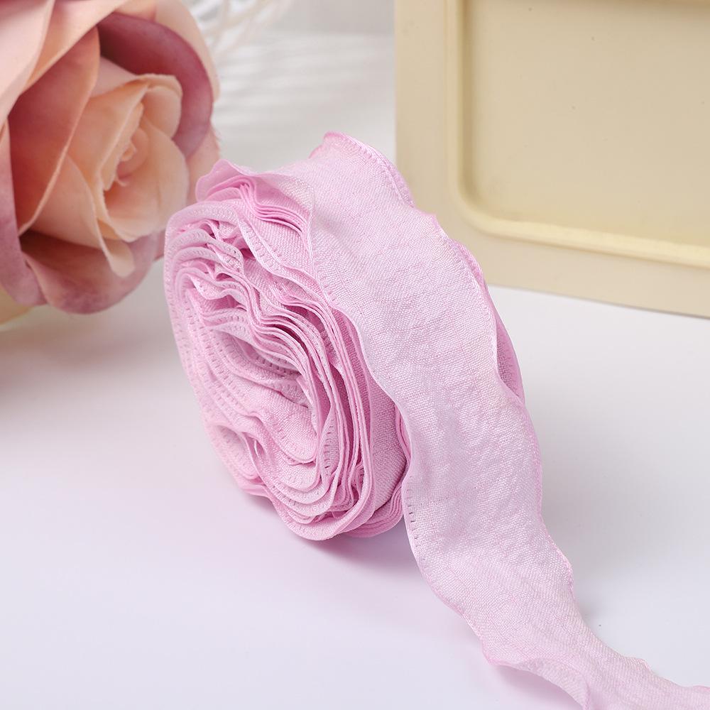2.5cm Pleated Christmas Ribbon for Floral Arrangements & DIY Bouquets