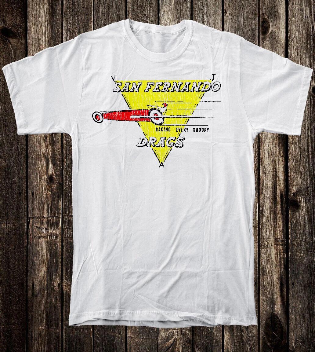 

Hot Rod Tee T Shirt Drag Race Racing Nostalgia Vtg Art San Fernando Sunday Drags L