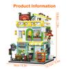 City Street View Modular Mall Supermarket Corner Convenience Store Retro Flower House MOC Architecture Building Blocks for Gifts