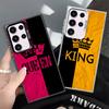 Queen King Couple Theme Shockproof Phone Case for Samsung Galaxy S26 Edge S25 Ultra S24 FE S23 Plus S21 Cover Anti Fall Fundas