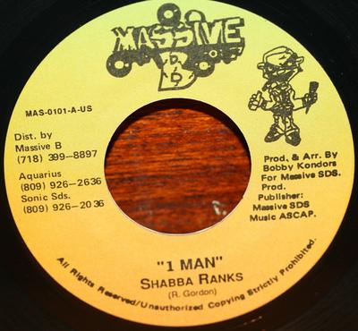 7inch Record SHABBA RANKS - 1 Man MAS0101 Massive B US Reggae, Ska & Dub Used